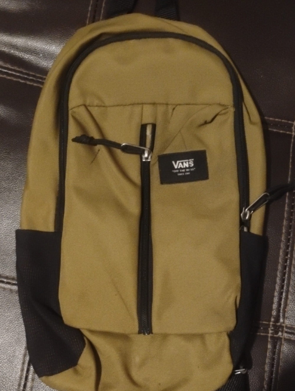 Vans Men’s Olive Backpack with Black Accents